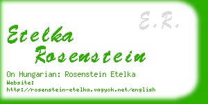 etelka rosenstein business card